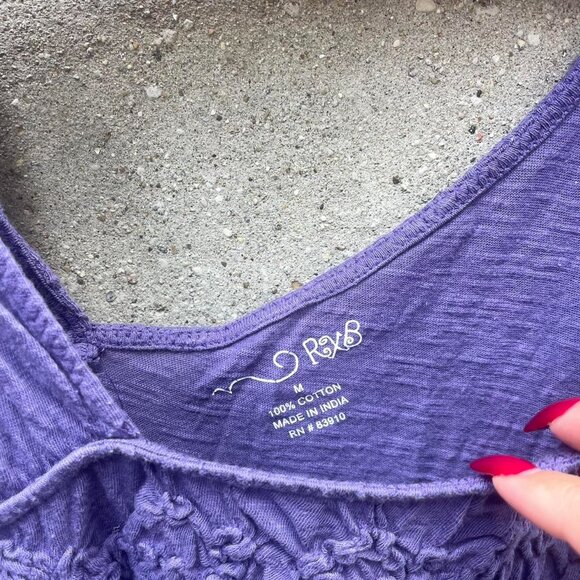 Purple Asymmetrical Fairy Tank - Picture 6 of 6